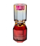 CRYSTAL CANDLE HOLDER BORDEUAX AMBER BLUE OMBRE